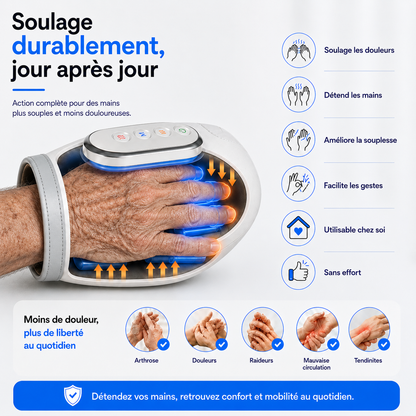 Masseur de mains Solinera™ — Retrouvez vos gestes, soulagez la raideur et la douleur articulaire